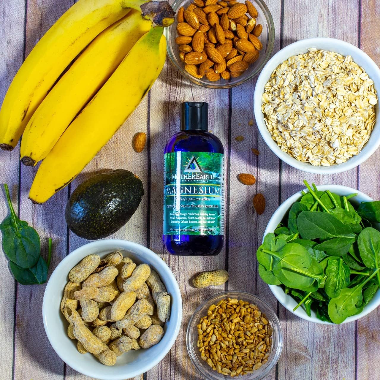 Natural Magnesium Supplement - Mother Earth Minerals - 8oz Bottle, 96 Servings