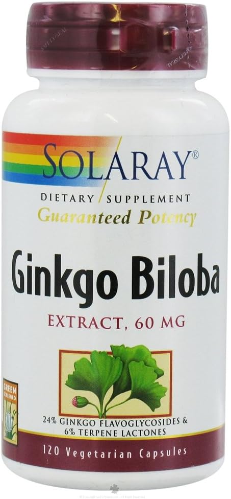 Natural Memory Support - SOLARAY Ginkgo Biloba Extract Supplement