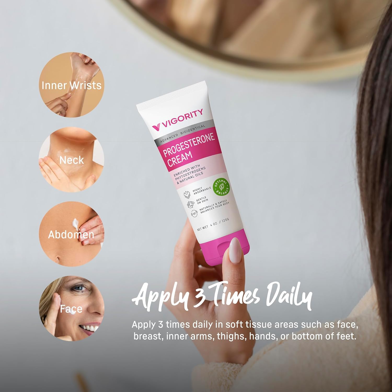 Natural Menopause Relief Cream for Hormone Balance - Hot Flash & Night Sweat Relief - Bioidentical Progesterone Cream for Women - 4oz