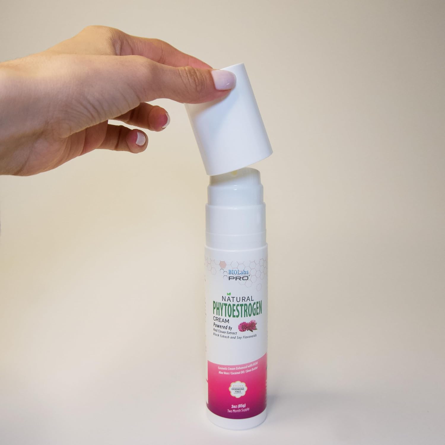 Natural Menopause Relief Cream with Black Cohosh & Grape Seed - Hormone-Free Phytoestrogen Cream - 3oz Supply