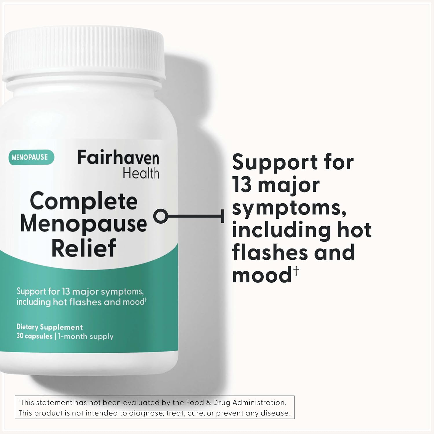 Natural Menopause Support Supplement for Women | Relieves Hot Flashes, Night Sweats, Mood Swings | Hormone-Free | Gluten, Dairy, Soy Free | Non-GMO | 30 Capsules