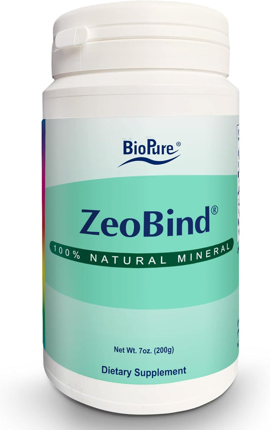 Natural Mineral Blend Powder for Detox and Immune Support - BioPure ZeoBind with Clinoptilolite and Mordenite - 200g