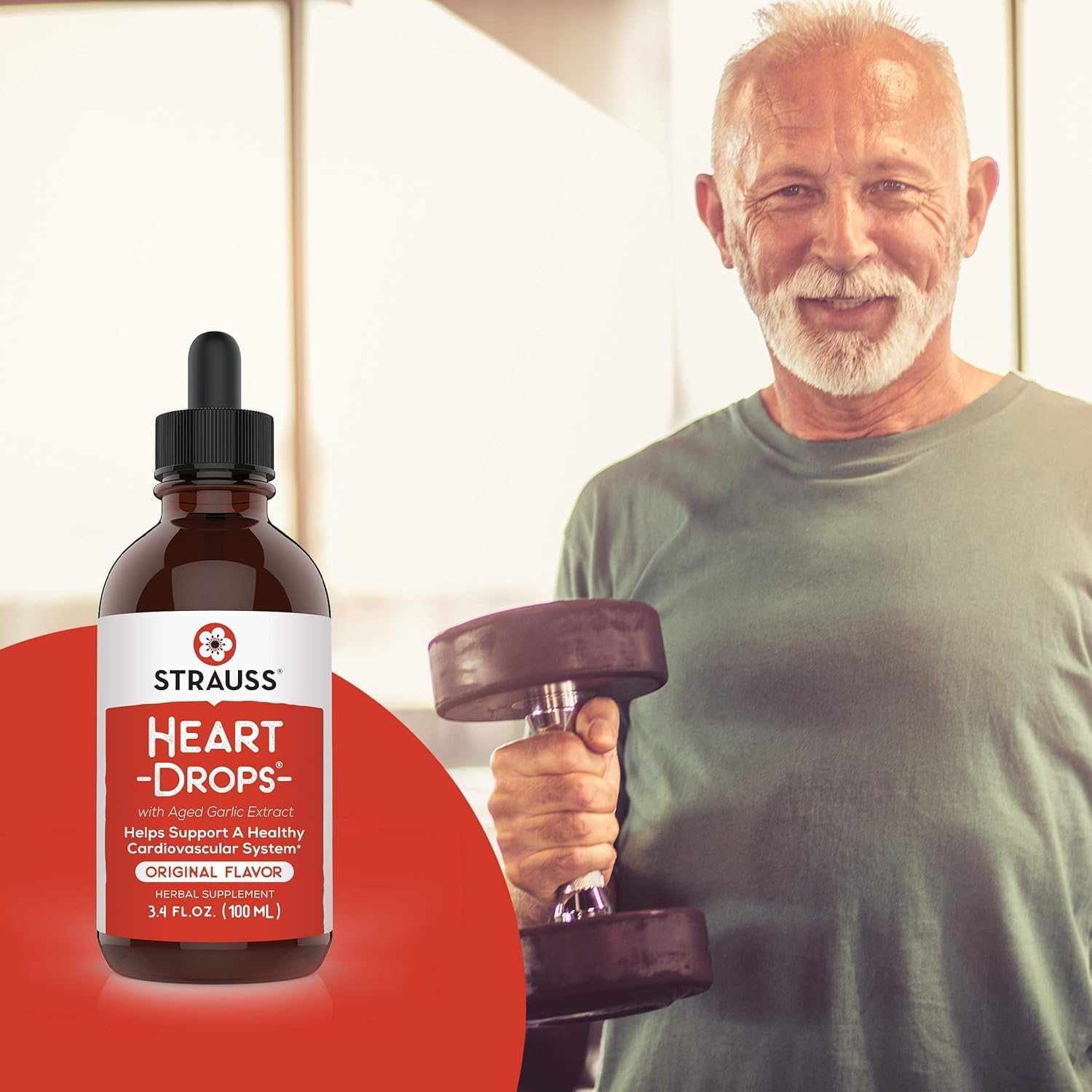 Natural Mistletoe & Aged Garlic Heart Health Supplement - Vegan & Non-GMO - 100 ml Bottle - Strauss Naturals Heartdrops