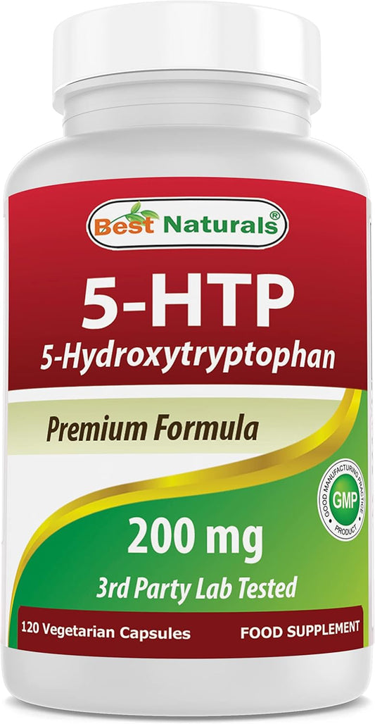 Natural Mood Support: Best Naturals 5-HTP 200 mg - 120 Capsules