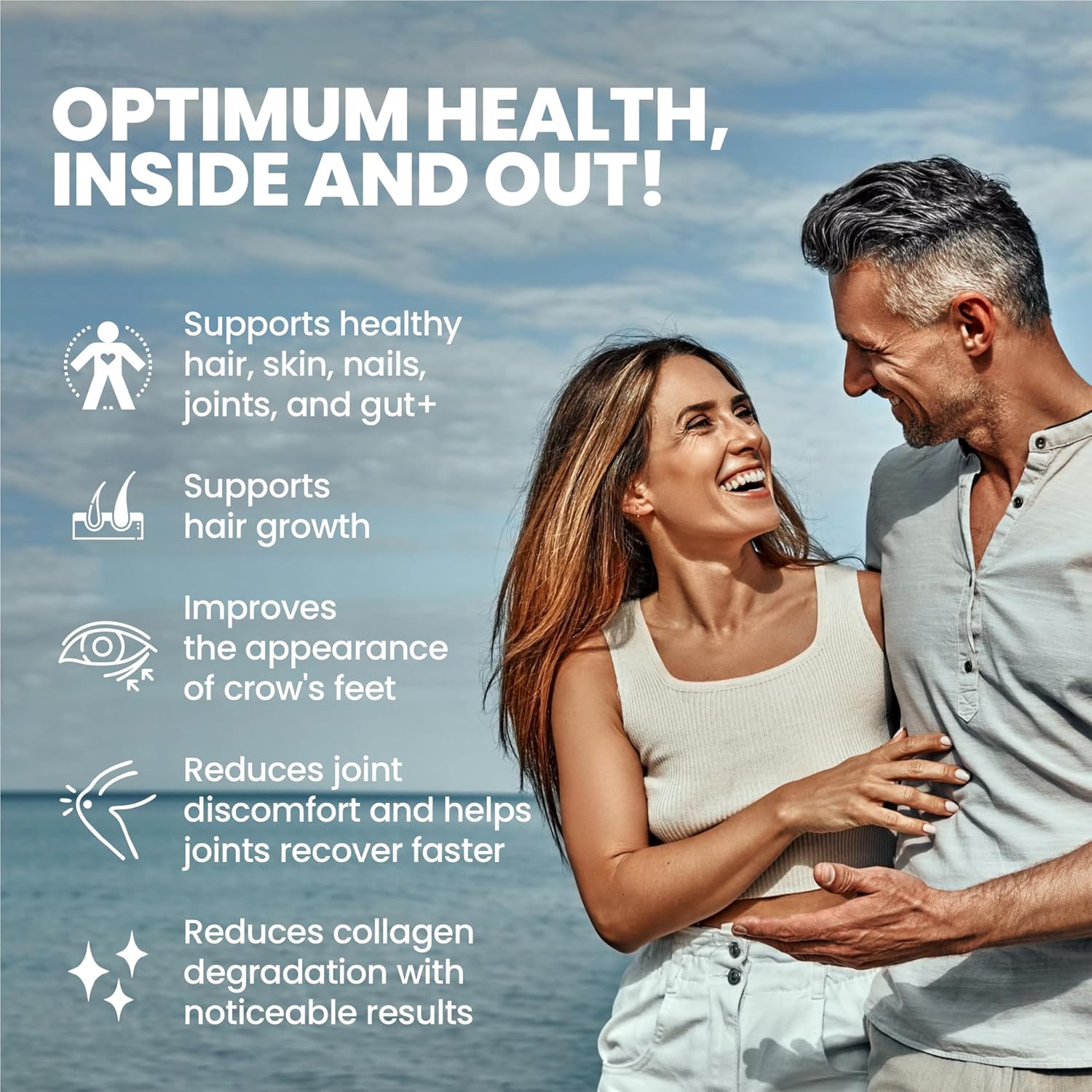 Natural Multi Collagen Protein Peptides Capsules - 1800mg Complex Types I, II, III, V, X - Joint Support, Hair, Skin, Nails - Beauty Vitamins, Non-GMO 270ct