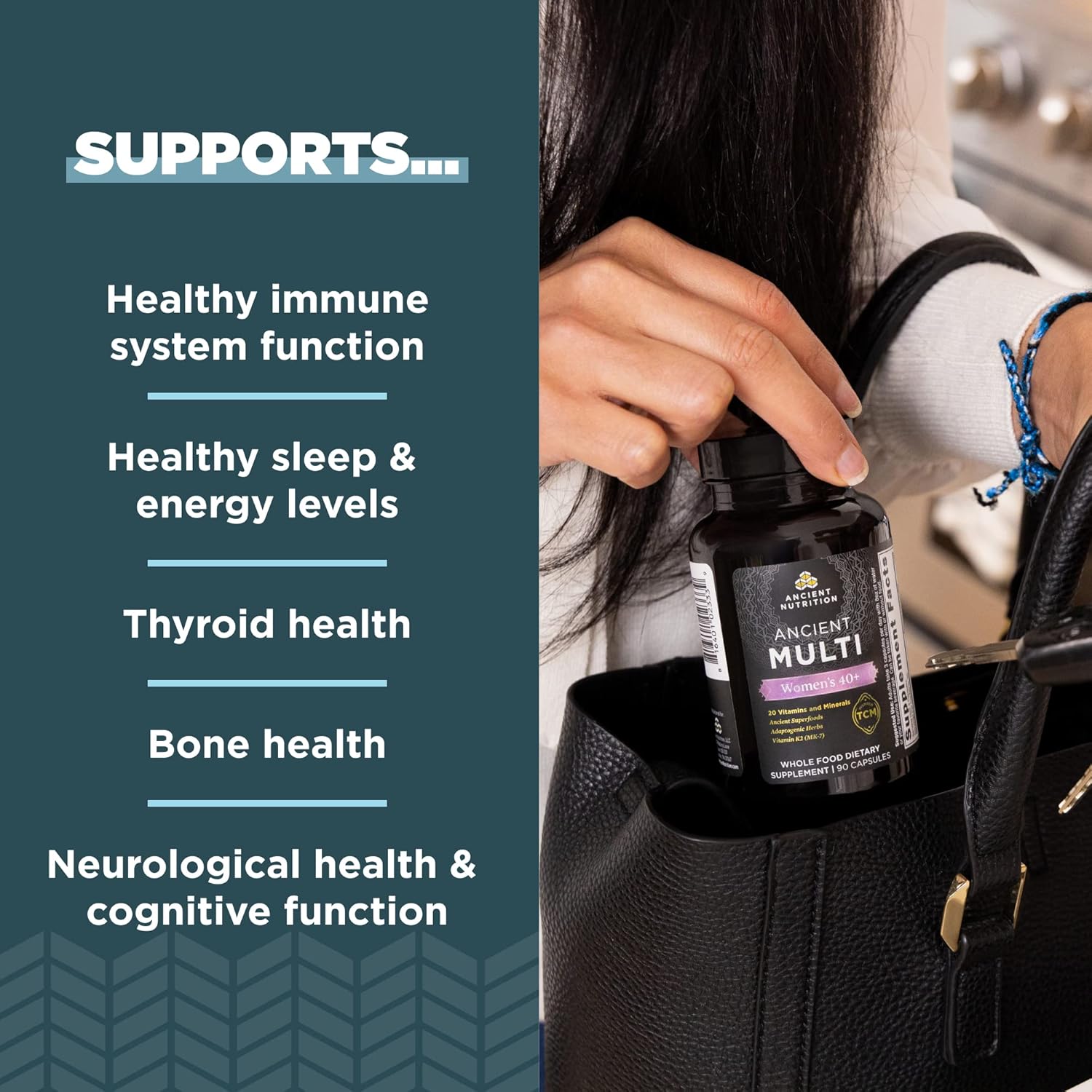 Natural Multivitamins for Men and Women Over 40 - 90 Count