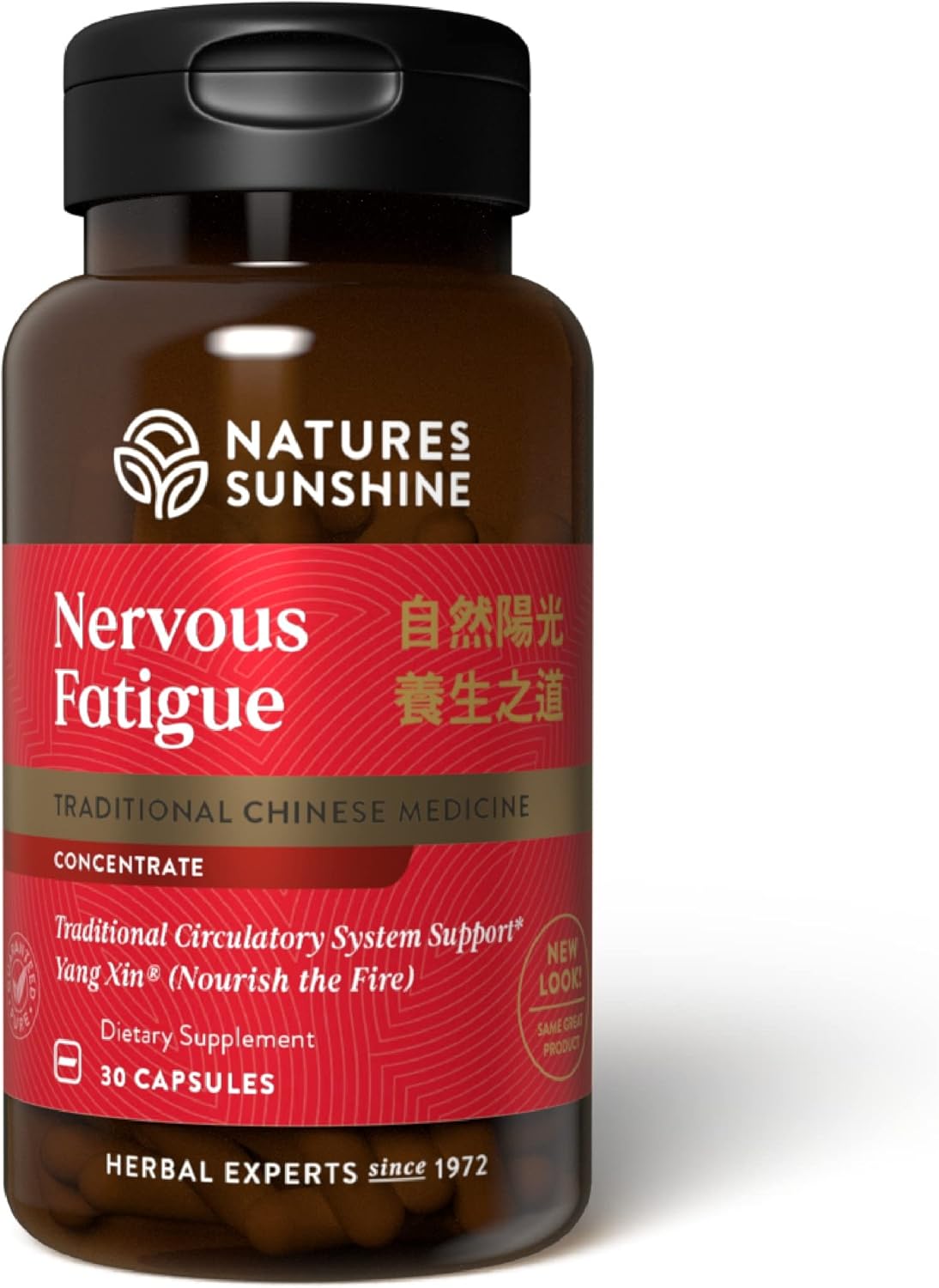 Natural Nervous Fatigue Support Supplement - TCM Concentrate - 30 Capsules