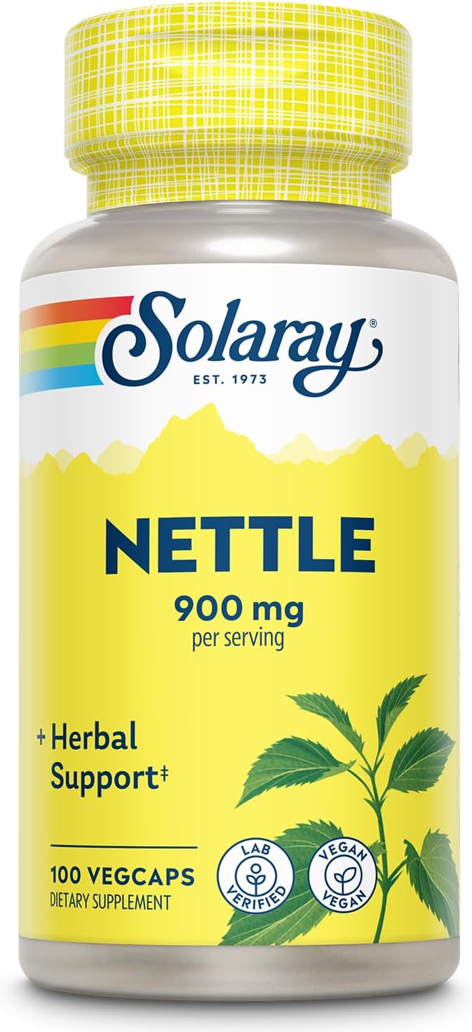 Natural Nettle Leaves Supplement 450mg - 100 Capsules by SOLARAY