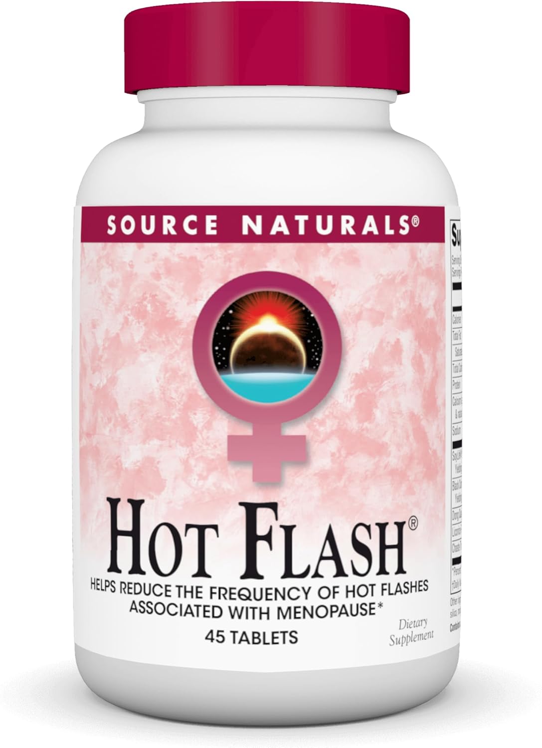 Natural Non-GMO Soy Tablets for Menopause Hot Flash Relief - 45 Count