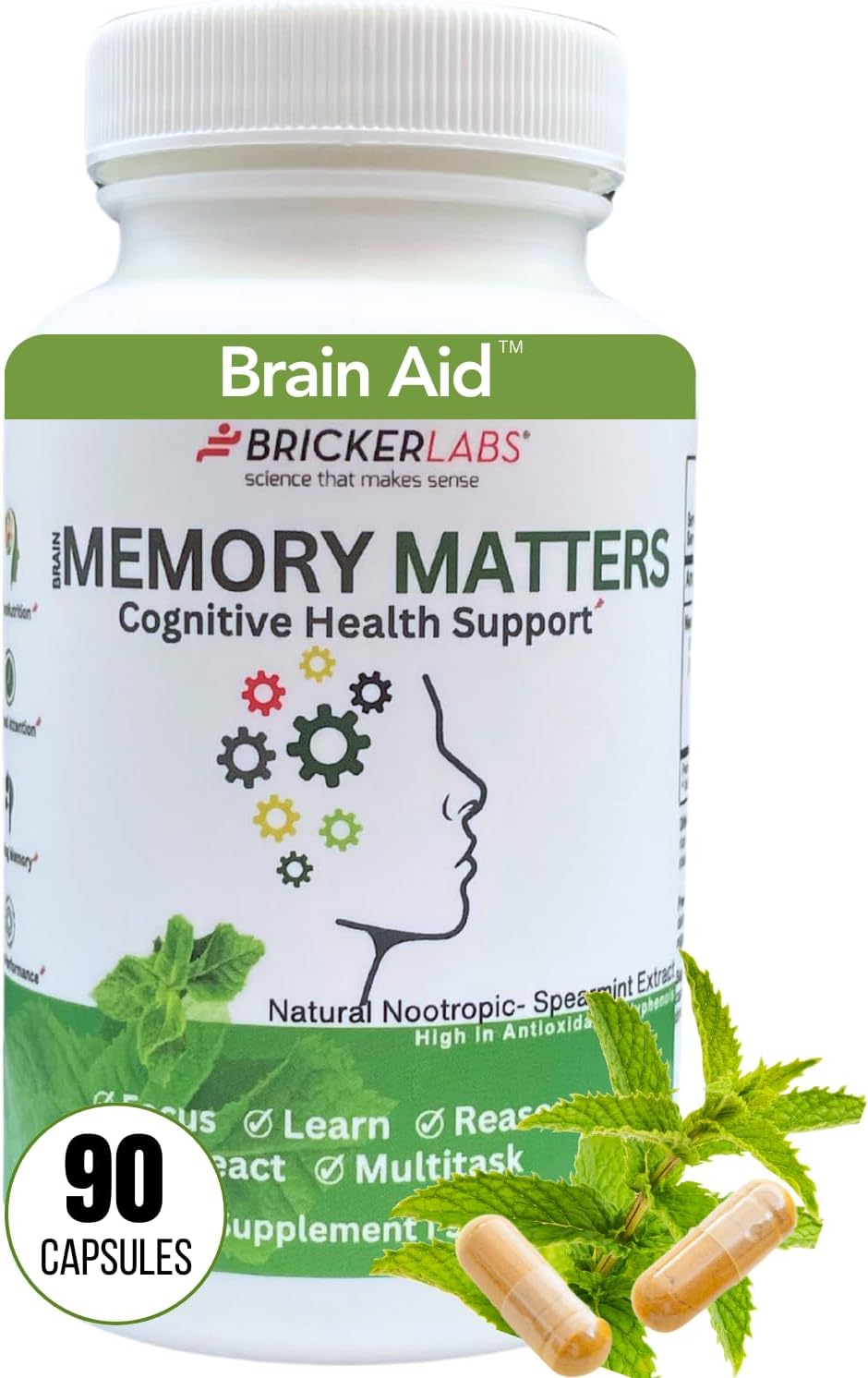 Natural Nootropic Brain Health Supplement with Neumentix for Cognitive Support - 90 Ct