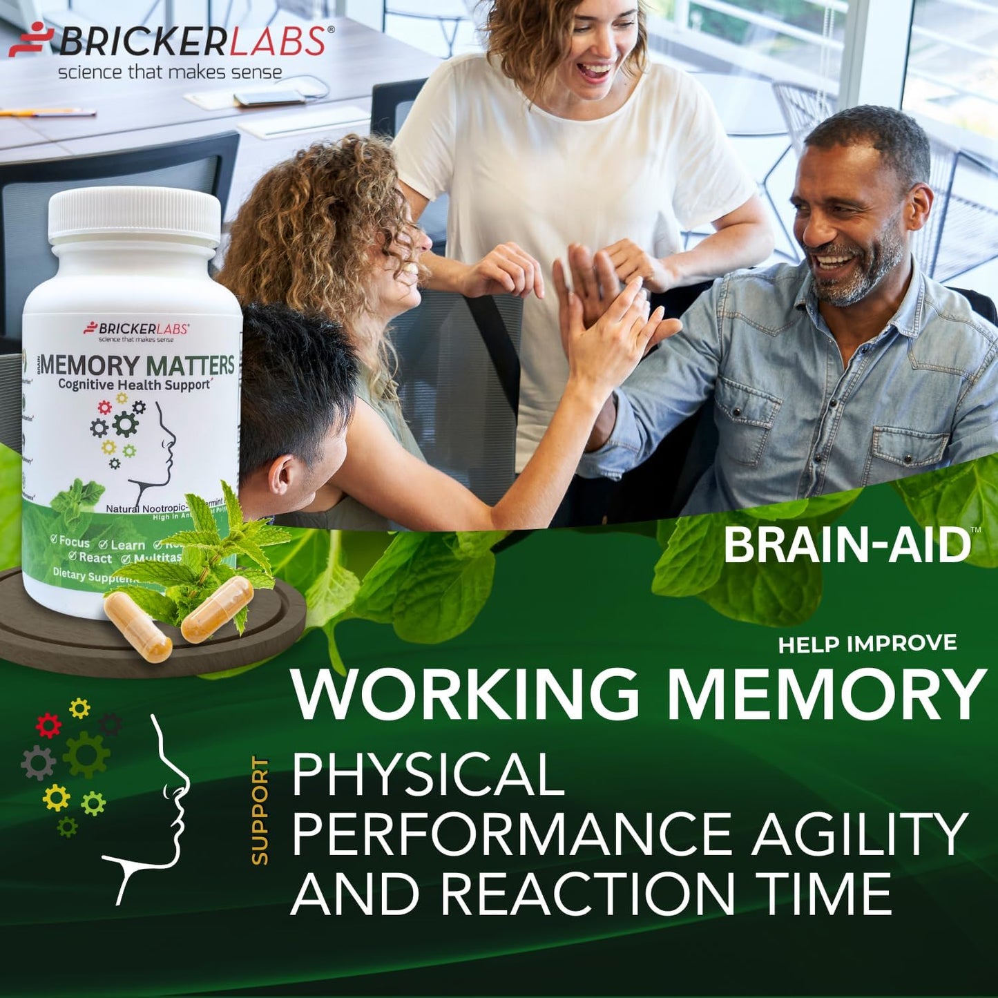 Natural Nootropic Brain Health Supplement with Neumentix for Cognitive Support - 90 Ct