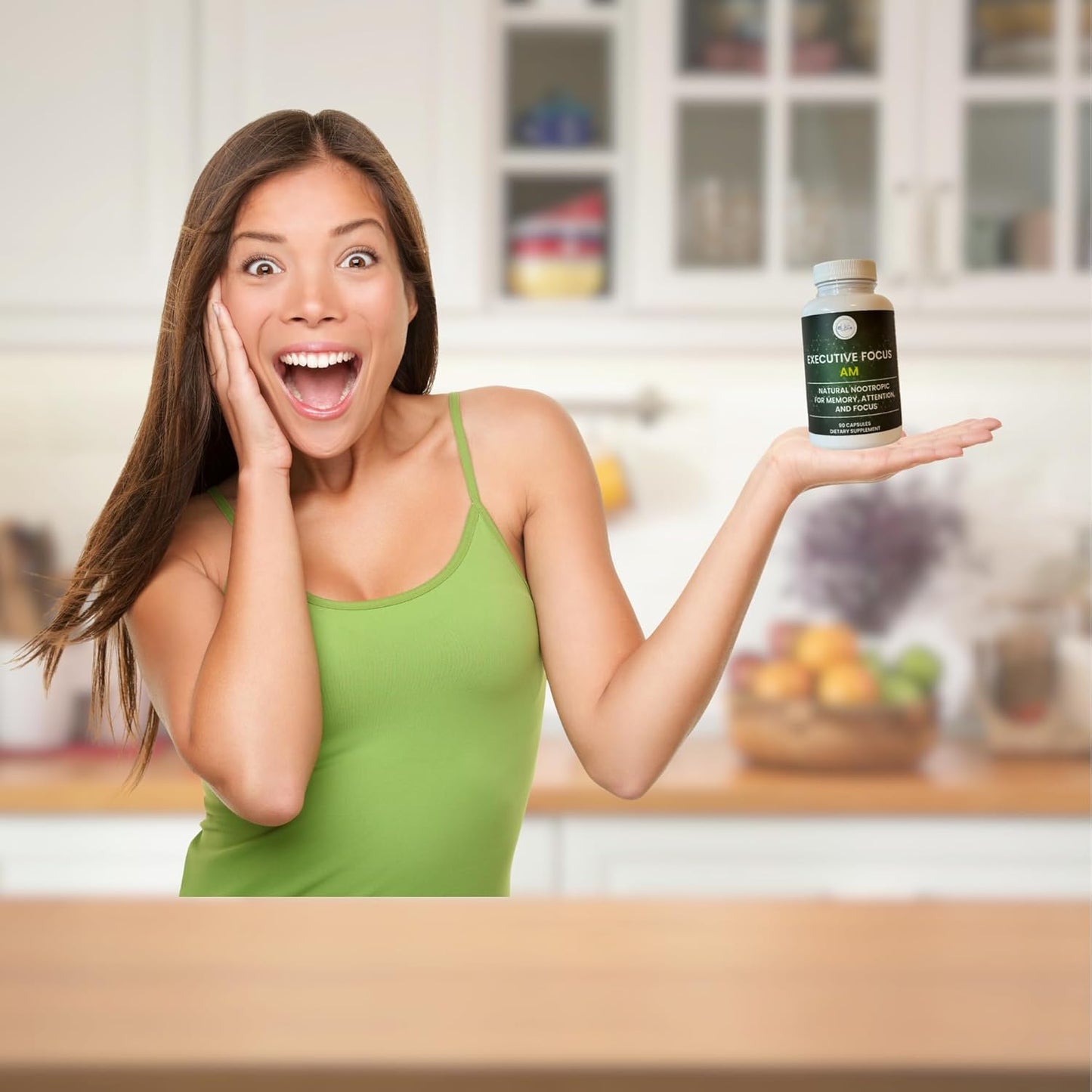 Natural Nootropic Brain Supplement for Energy and Focus - 90 Capsules