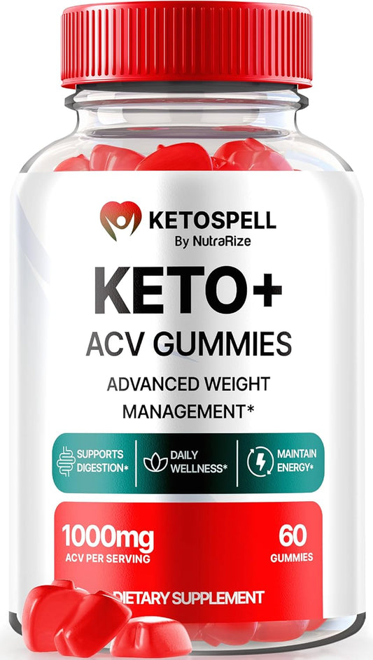 Natural NutraRize KetoSpell ACV Gummies for Advanced Slimming Formula Support - 1000MG Apple Cider Vinegar Supplement - 60 Gomitas Reviews
