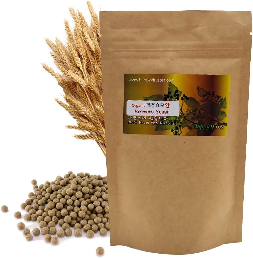 Natural Organic Brewer's Yeast Pills 3.52oz (100g) - Immune & Nervous System Support Supplement for Men & Women