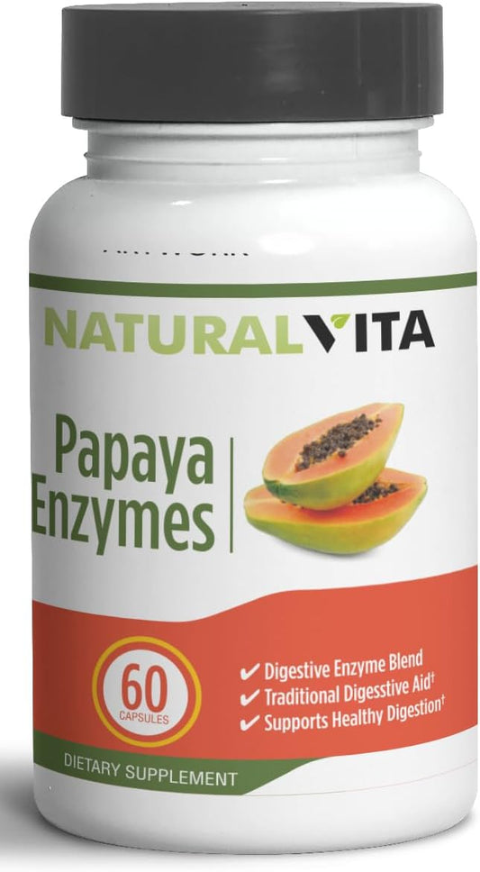 Natural Papaya Enzymes Dietary Supplement for Digestive Harmony and Well-Being - Enzyme Blend for Gut Health