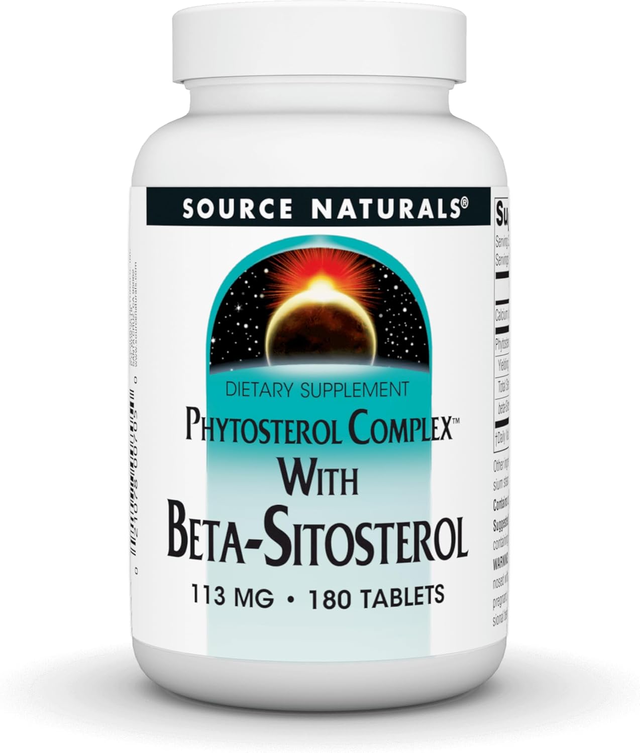Natural Phytosterol Complex with Beta-Sitosterol for Healthy Cholesterol Levels - 180 Tablets