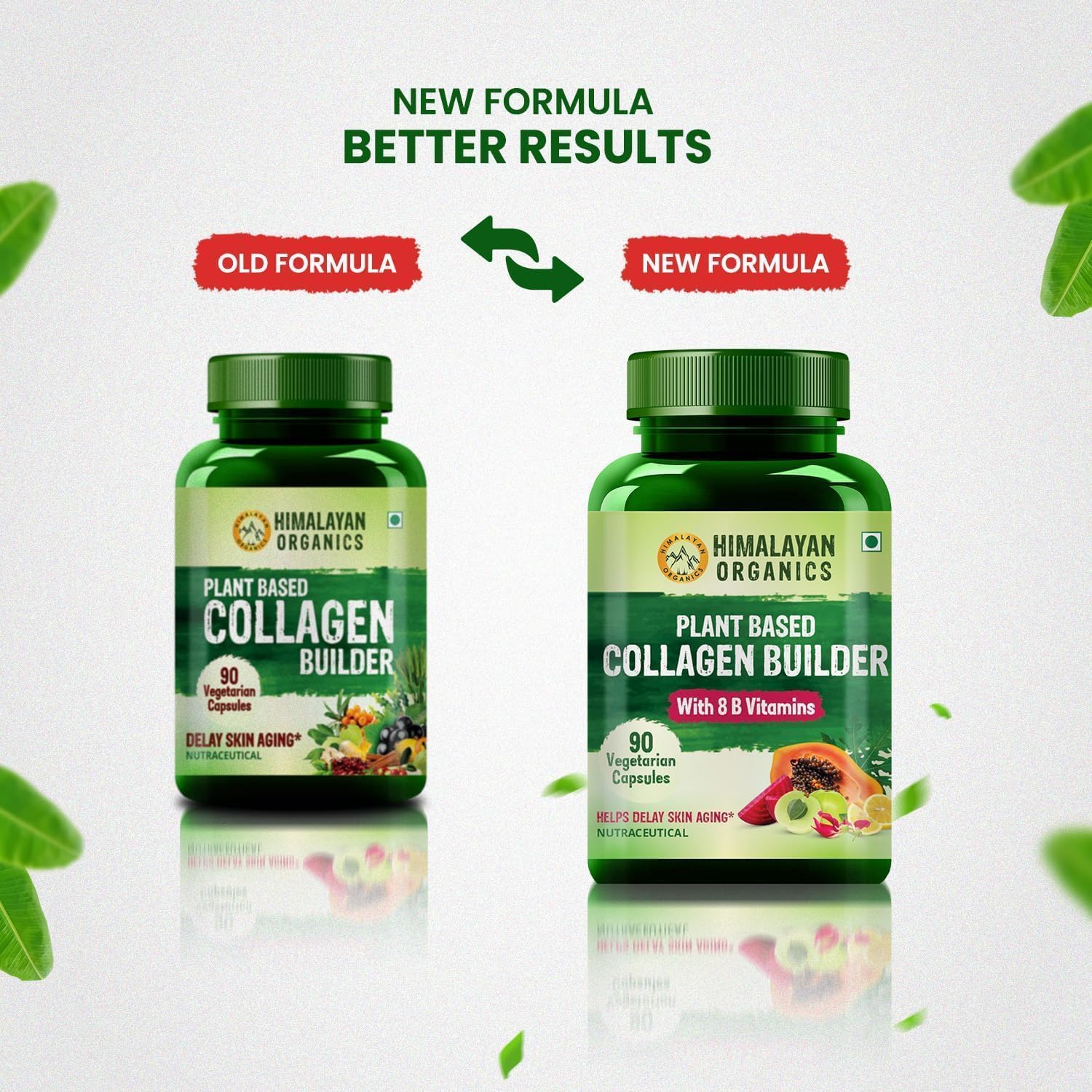 Natural Plant-Based Collagen Booster Supplement (90 Veg Capsules) - Herbal Formula with Zero Side Effects from pharmacylife
