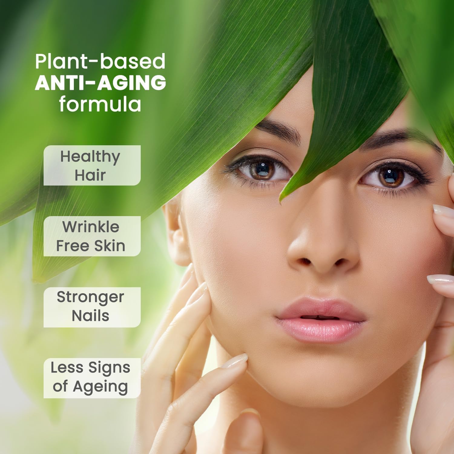 Natural Plant-Based Collagen Booster Supplement (90 Veg Capsules) - Herbal Formula with Zero Side Effects from pharmacylife