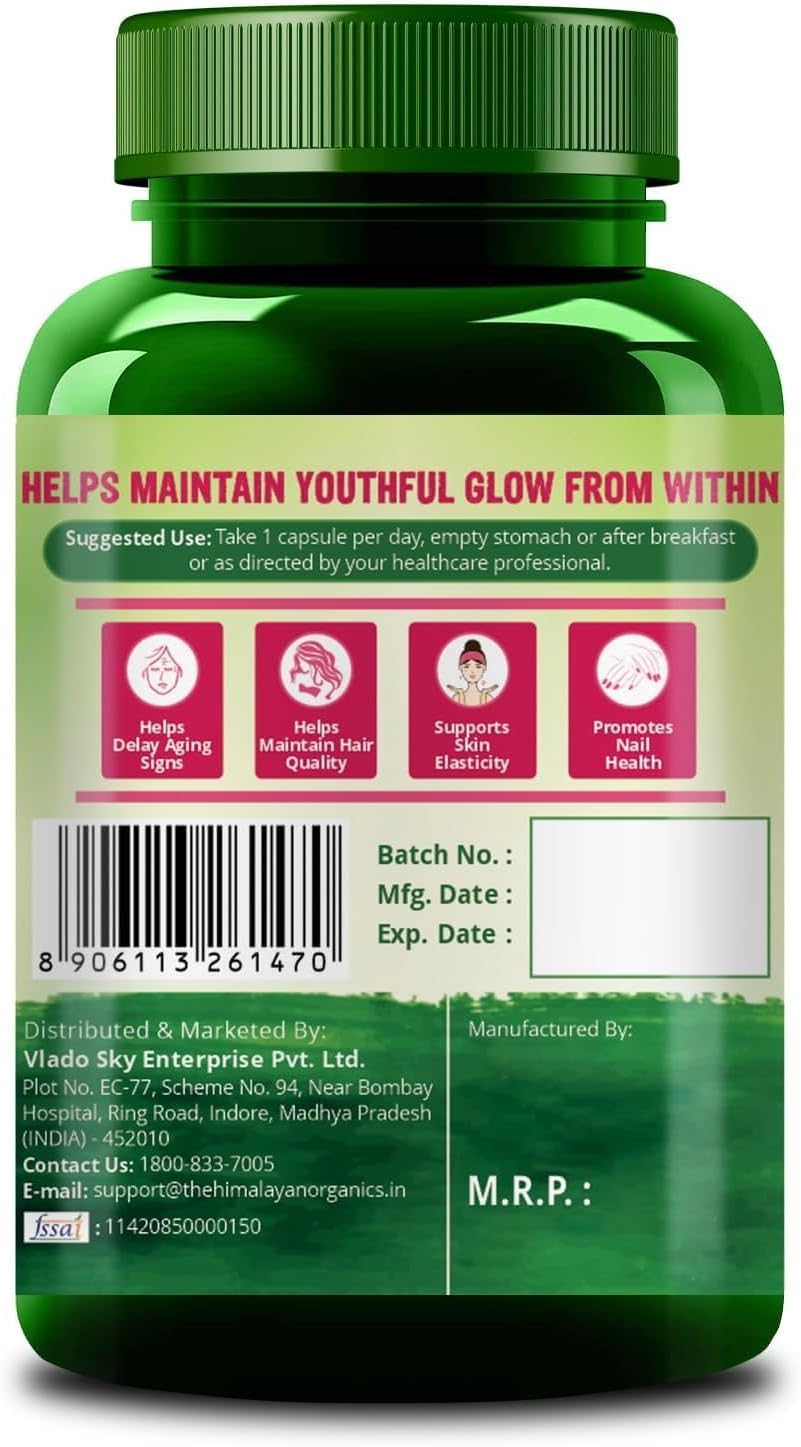 Natural Plant-Based Collagen Booster Supplement (90 Veg Capsules) - Herbal Formula with Zero Side Effects from pharmacylife