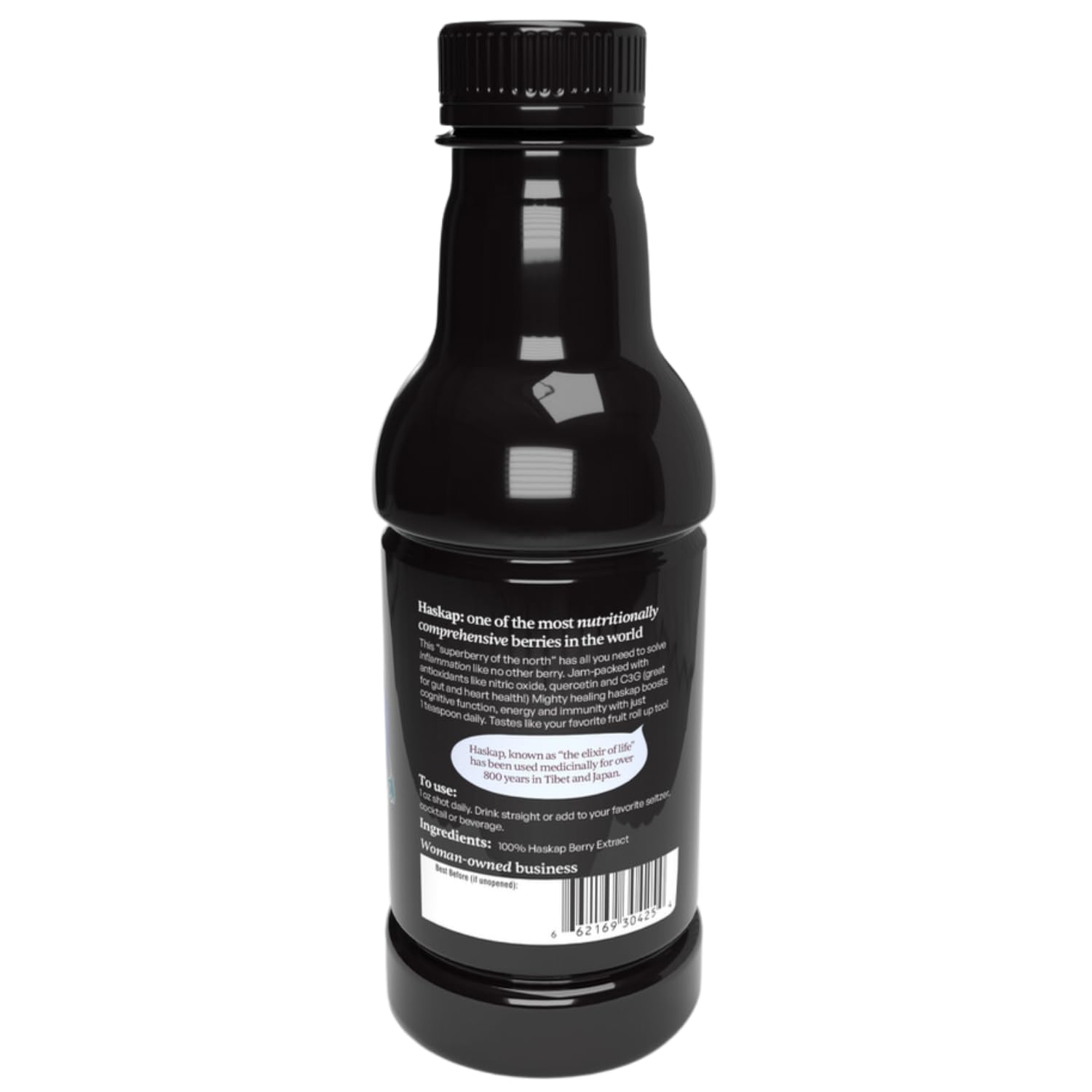 Natural Prairie Haskap Berry Extract - Rich in Antioxidants - Anti-Inflammatory - 17 fl oz Bottle - Canadian Product