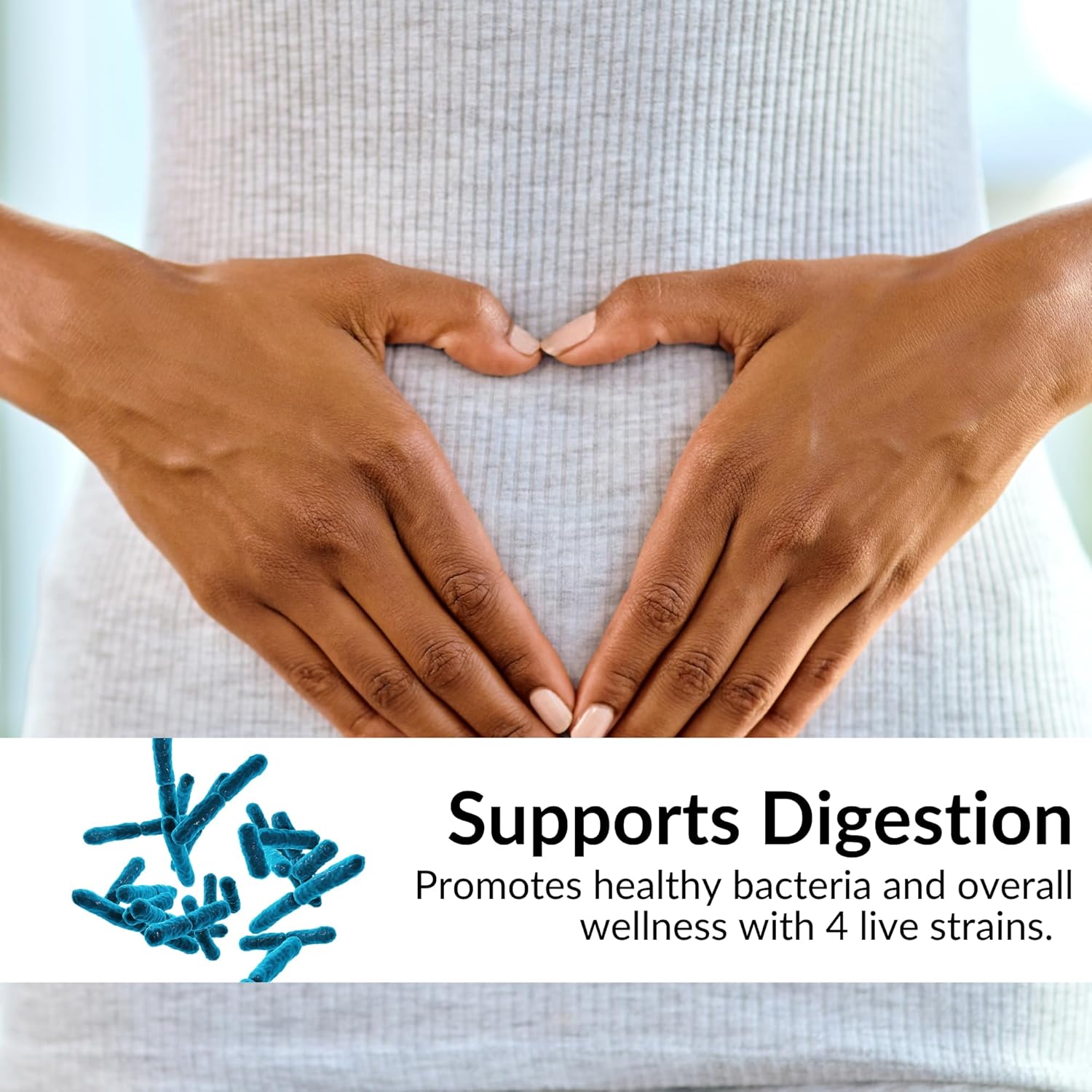 Natural Probiotic 40 Billion CFU for Women, Men, and Adults | Gut Health & Immune Support Supplement | Digestive Support with 60 Vegetable Capsules