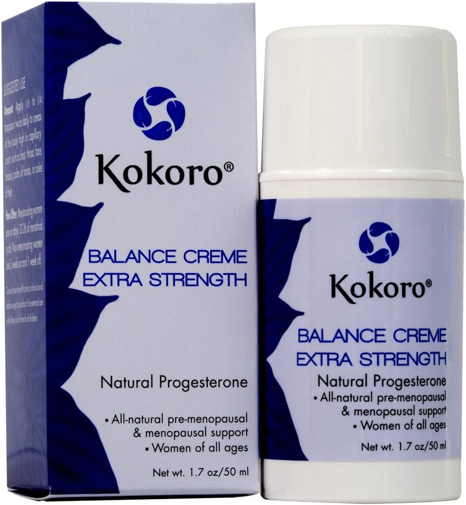 Natural Progesterone Balance Creme | 1.7 oz Pump | Extra Strength Formula for Menopause | Paraben-Free | Vegan and PETA Certified