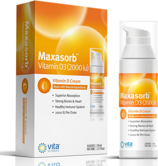Natural Psoriasis Cream with Vitamin D3 | Paraben-Free Face and Body Cream for Healthy Skin | Maximum Absorption | 2000 IU Vitamin D Cream