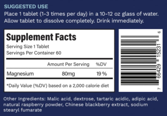 Natural Raspberry Purative Active H2 Ultra+ Hydrogen Water Tablet - 60 Servings for Immunity and Antioxidant Balance