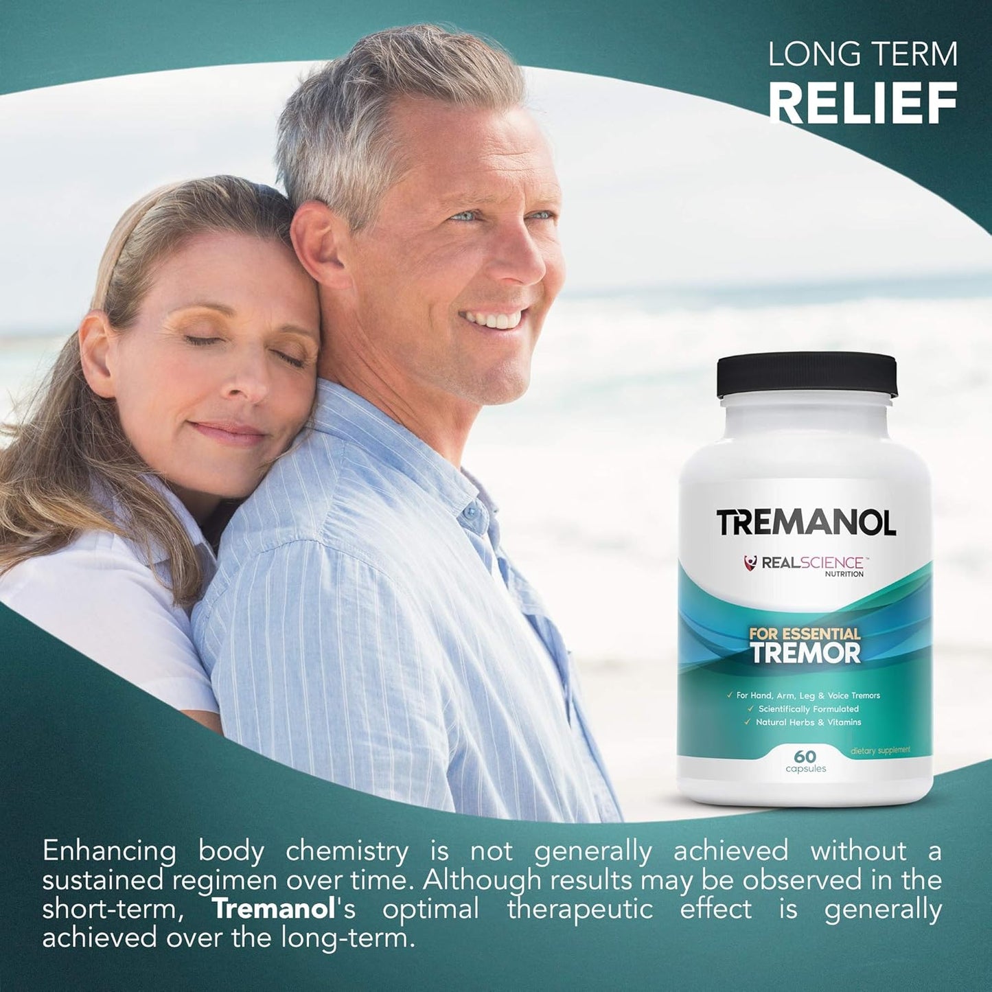 Natural Relief for Essential Tremor - 12 Pack of Tremanol - Reduces Shaky Hands, Arm, Leg, & Voice Tremors