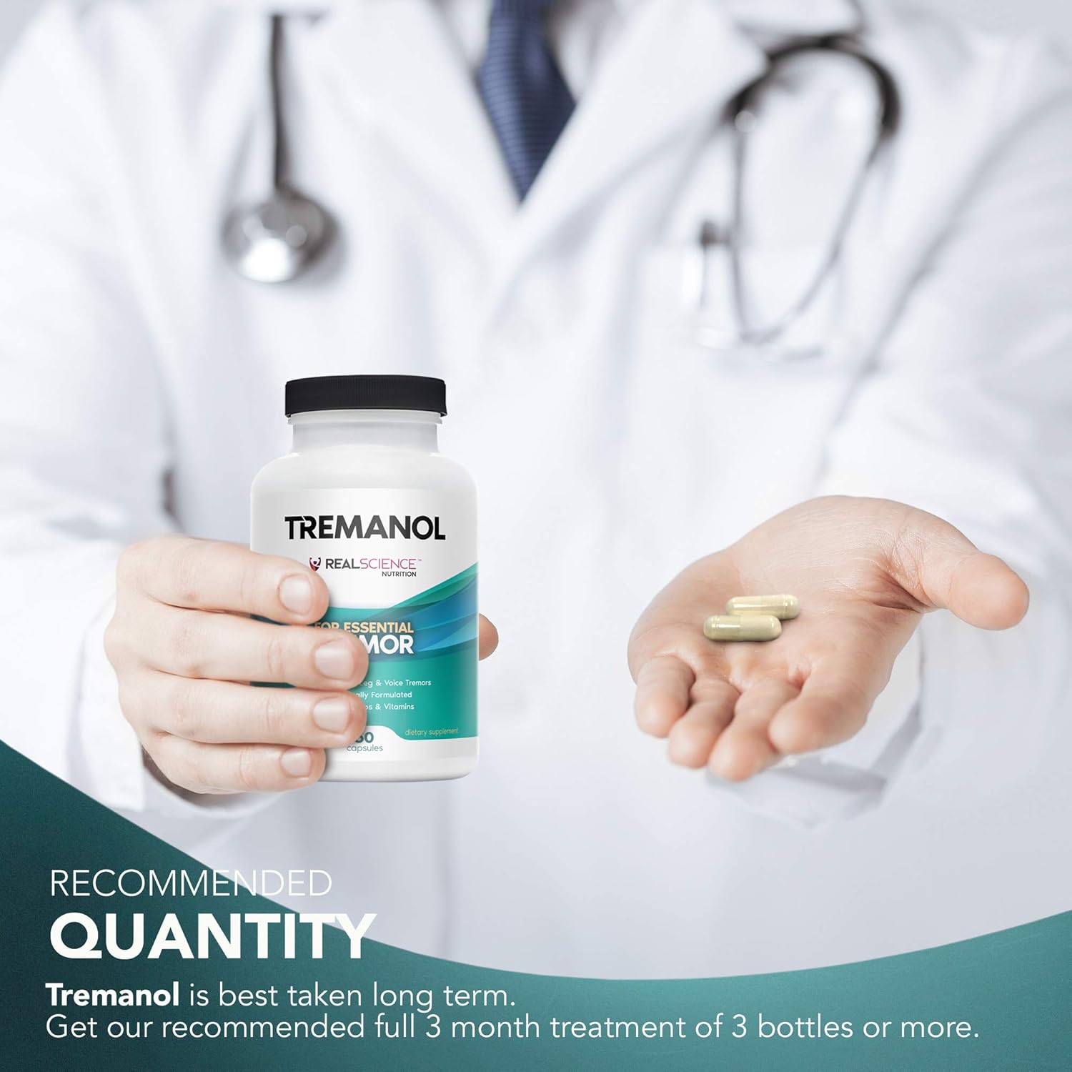 Natural Relief for Essential Tremor - 12 Pack of Tremanol - Reduces Shaky Hands, Arm, Leg, & Voice Tremors