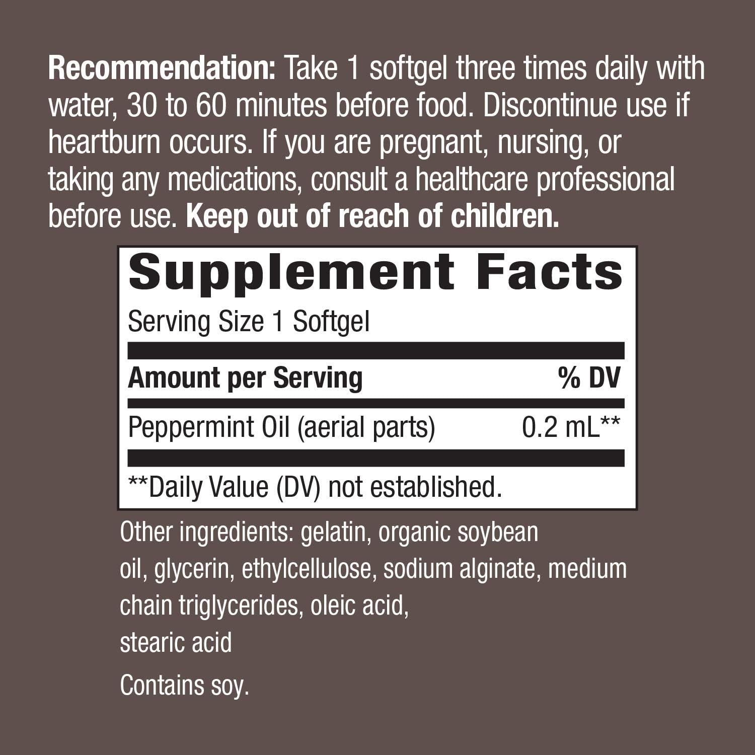 Natural Relief for Occasional Digestive Discomfort - Nature's Way Pepogest Peppermint Oil Softgels, 60 Count (Pack of 2)