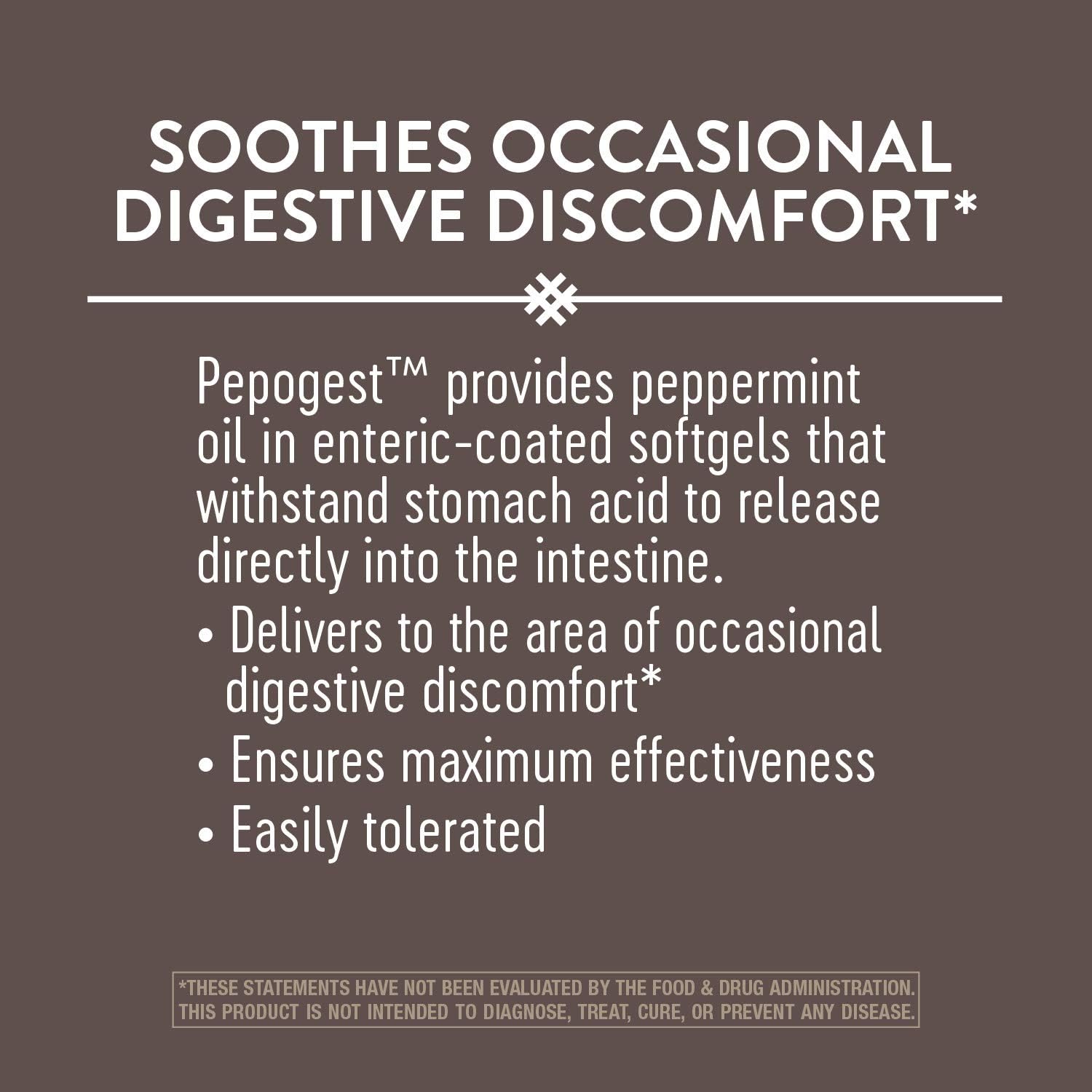 Natural Relief for Occasional Digestive Discomfort - Nature's Way Pepogest Peppermint Oil Softgels, 60 Count (Pack of 2)