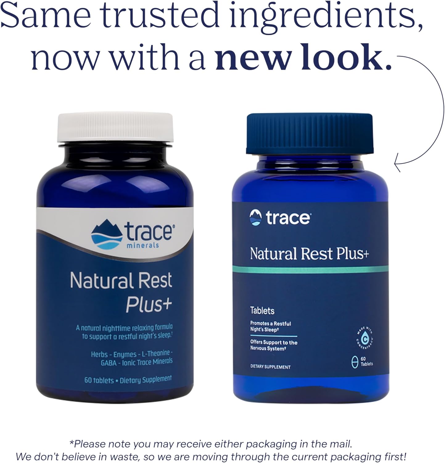 Natural Rest Plus - Sleep Support Dietary Supplement with Trace Minerals, Magnesium, and Enzyme Blend - 60 Tablets