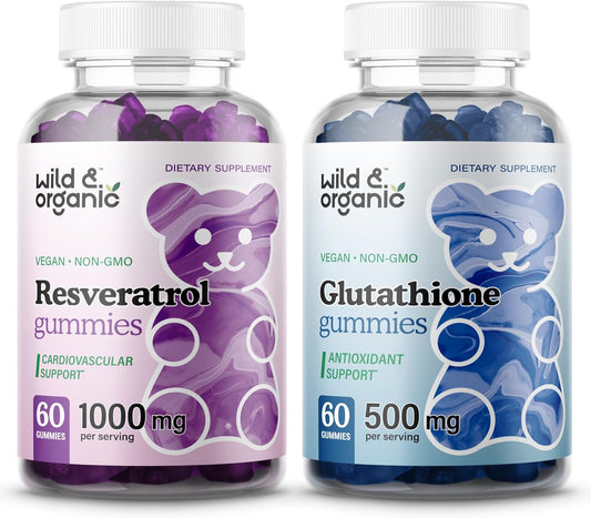Natural Resveratrol and L-Glutathione Gummies - Wildcrafted and Organic Formula for Immune Support and Antioxidant Boost - BoostGo Australia