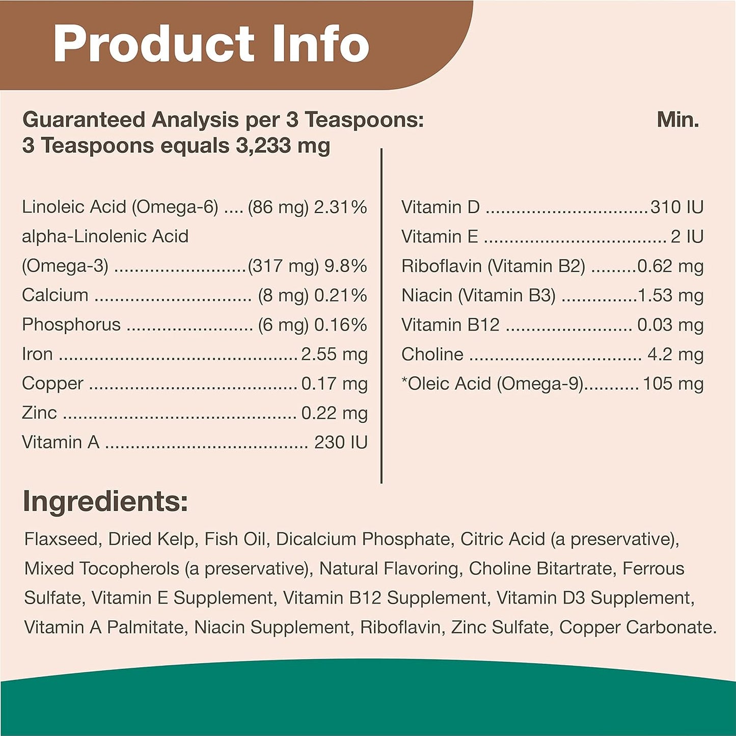 Natural Skin and Coat Supplement Powder for Dogs and Cats with Kelp, Omegas, and USA-Sourced Ingredients - 1 Pound