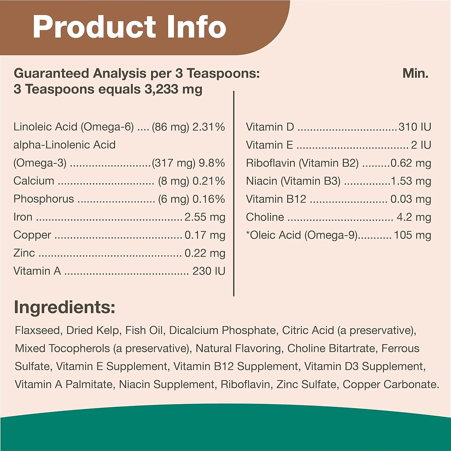 Natural Skin and Coat Supplement Powder for Dogs and Cats with Kelp, Omegas, and USA-Sourced Ingredients - 1 Pound