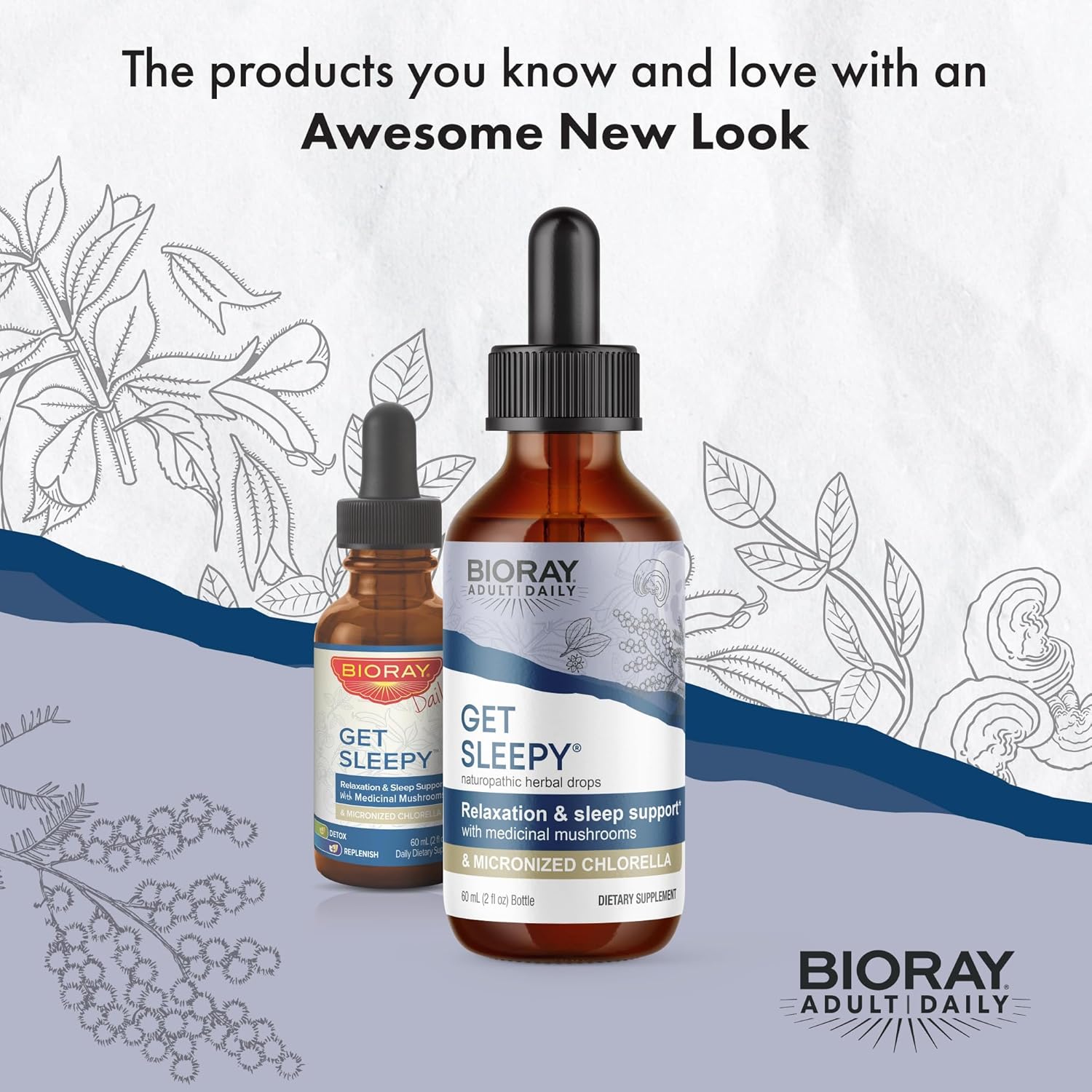 Natural Sleep Aid BIORAY Get Sleepy Liquid Formula 2oz for Restful Sleep