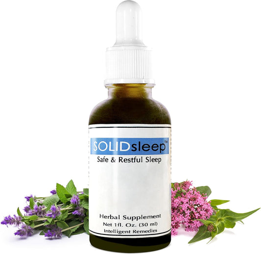 Natural Sleep Aid Liquid Extract with Valerian, Magnolia Bark, Nepeta & Passion Fruit - Mindful SOLIDsleep Supplements for Adults - 30ml