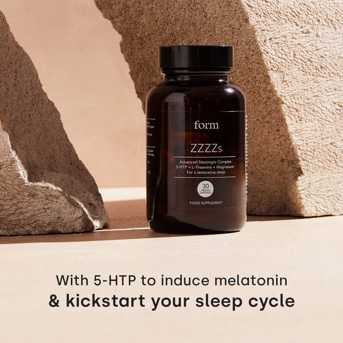 Natural Sleep Aid Supplement - Form ZZZZs with 5-HTP, Magnesium, Zinc, and Calming Amino Acids for Restful Sleep