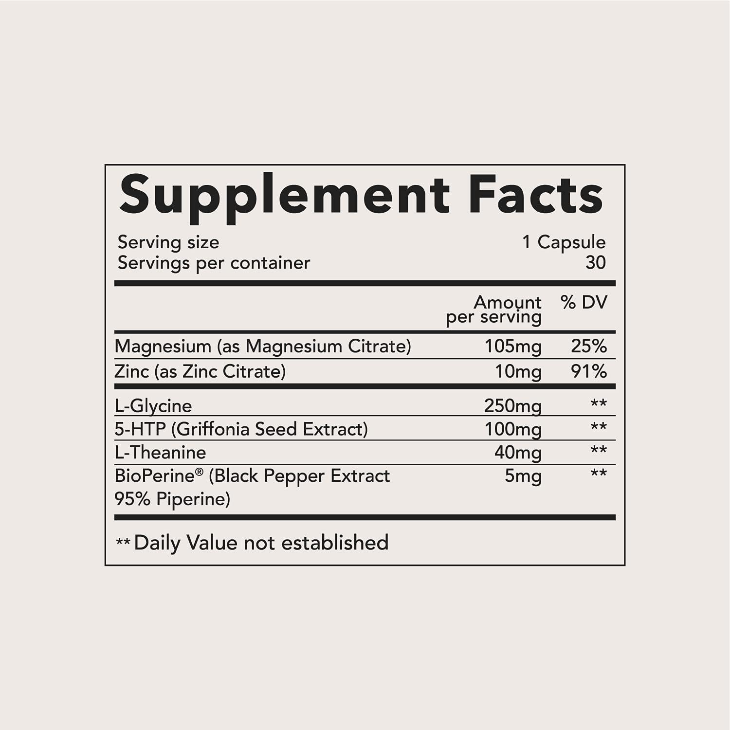 Natural Sleep Aid Supplement - Form ZZZZs with 5-HTP, Magnesium, Zinc, and Calming Amino Acids for Restful Sleep