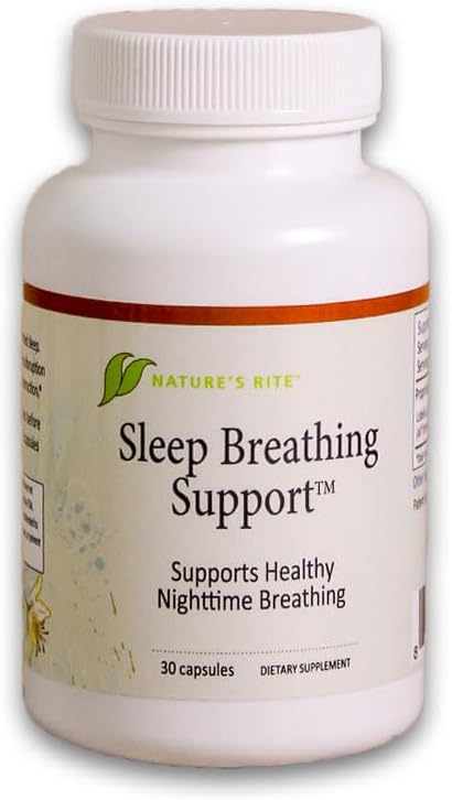 Natural Sleep Breathing Support Capsules - Improve Sleep Quality & Breathing, Herbal Ingredients, 30ct USA Made