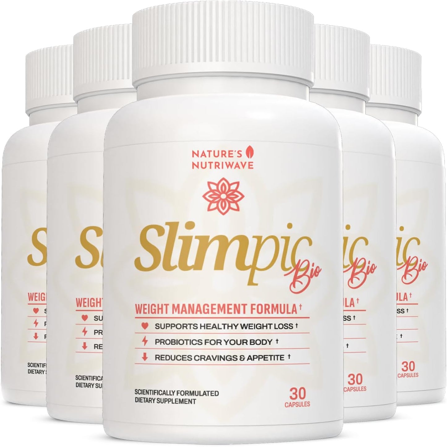 Natural SlimPic Capsules - Original Formula, 100% Plant-Based Support, Non-Habit Forming & Gentle on Stomach | 30 Capsules, 6 Month Supply