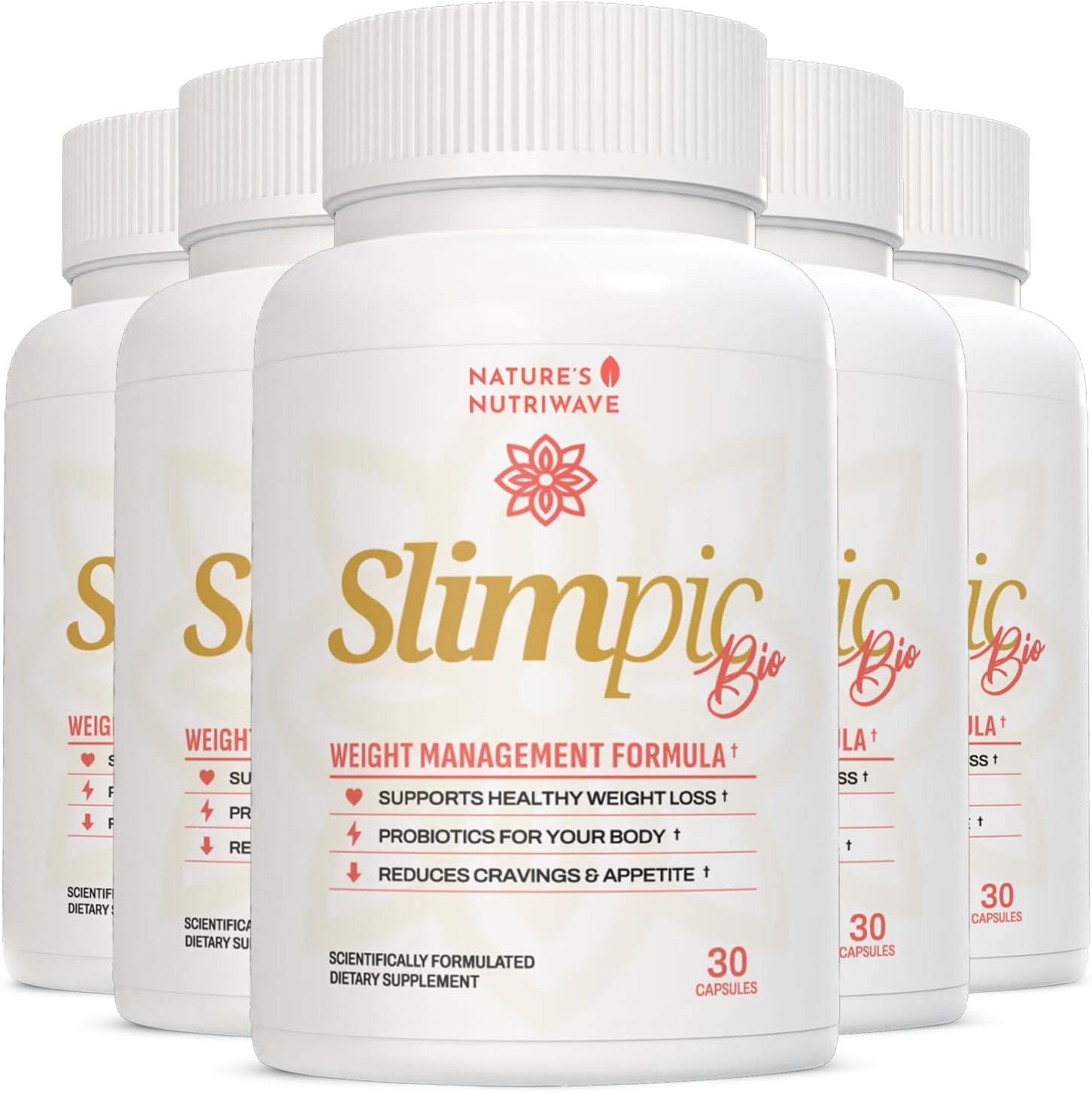 Natural SlimPic Capsules - Original Formula, 100% Plant-Based Support, Non-Habit Forming & Gentle on Stomach | 30 Capsules, 6 Month Supply