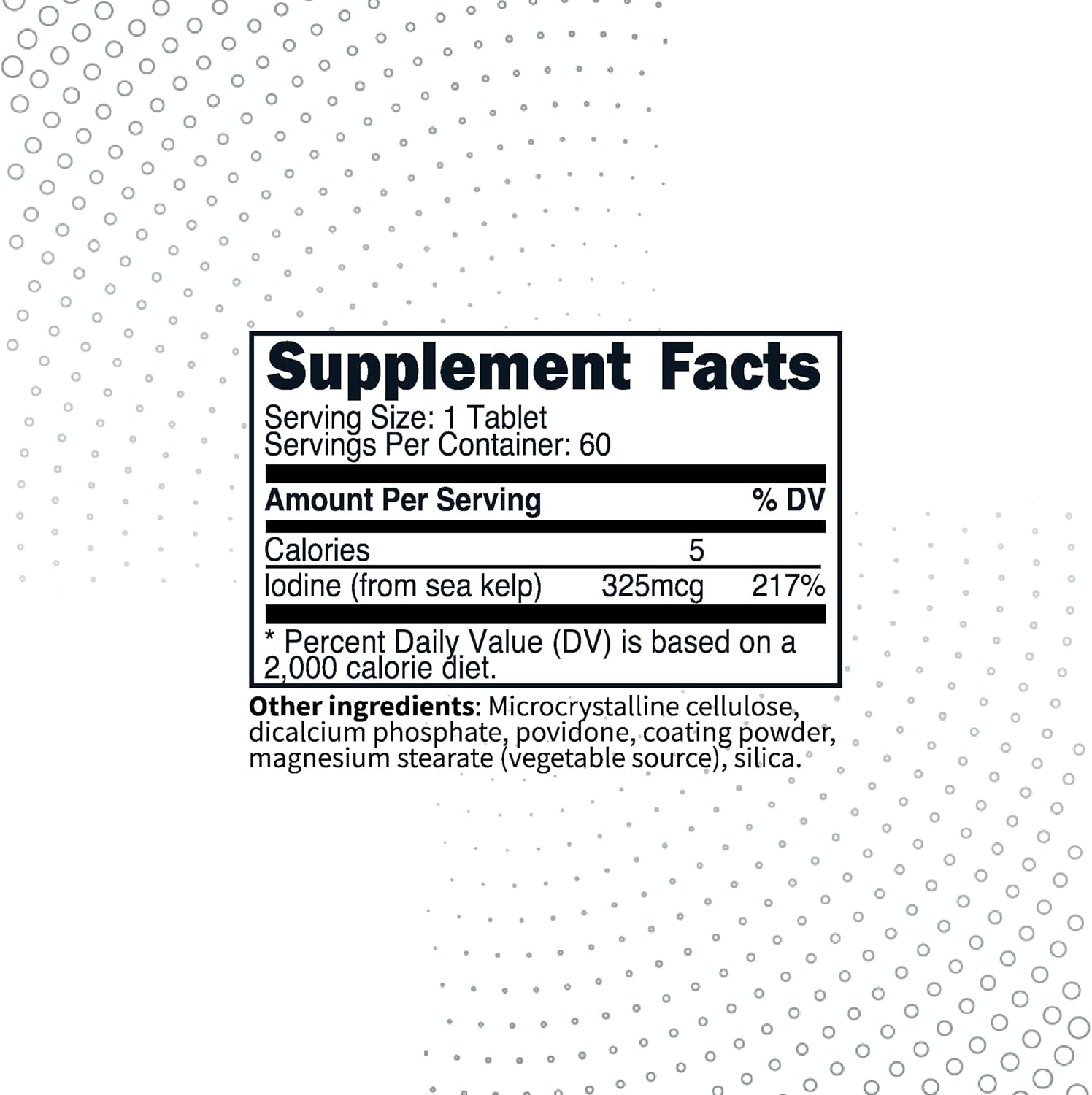 Natural Source of Iodine: Type Zero Clean Kelp Tablets (60 Servings, 325 MCG Per Serving) - Non-GMO & Gluten Free
