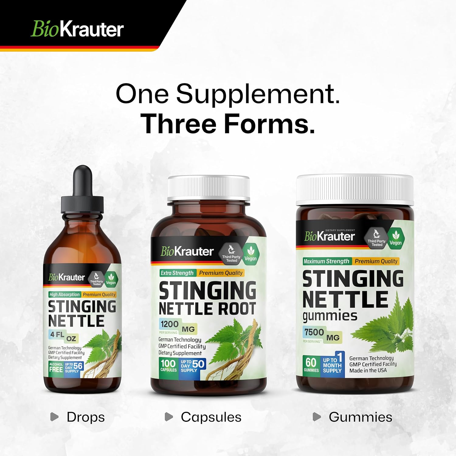 Natural Stinging Nettle Root Capsules 1200mg - Urinary Tract & Overall Support - Non GMO Herbal Supplement - BoostGo Australia