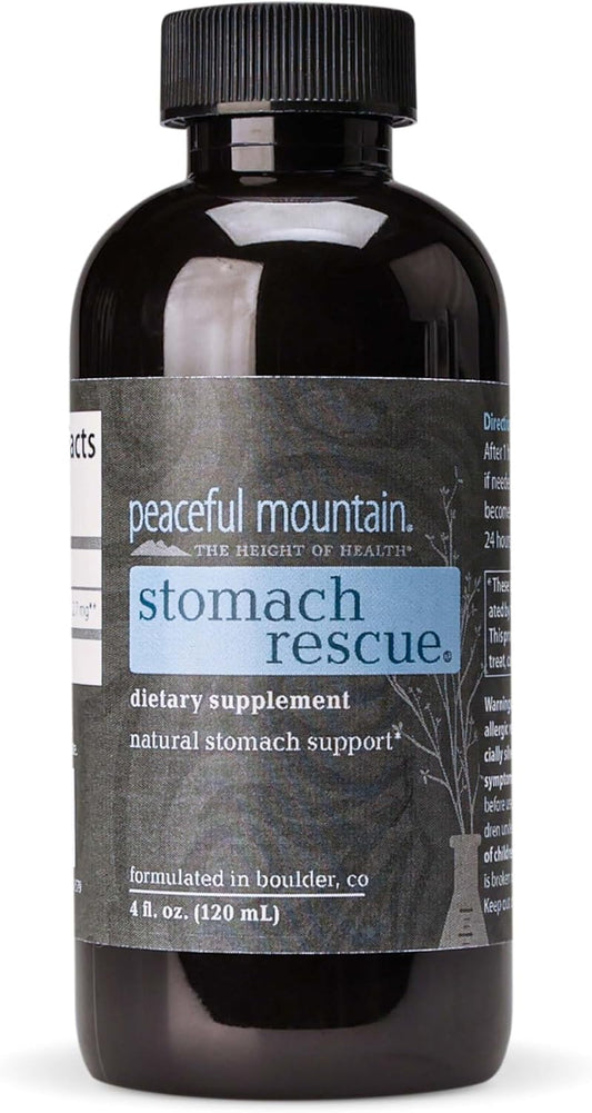 Natural Stomach Support & Immunity Booster with Silver & Peppermint - Ease Stomach Discomfort - 4 fl. Oz