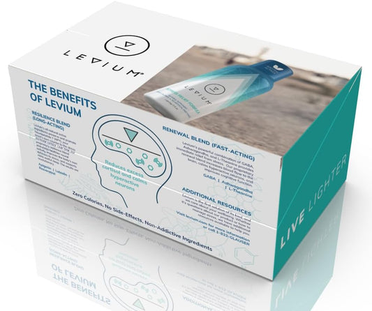 Natural Stress Relief Liquid Shots - Levium Mood Boosting Supplement (15 Day Supply)