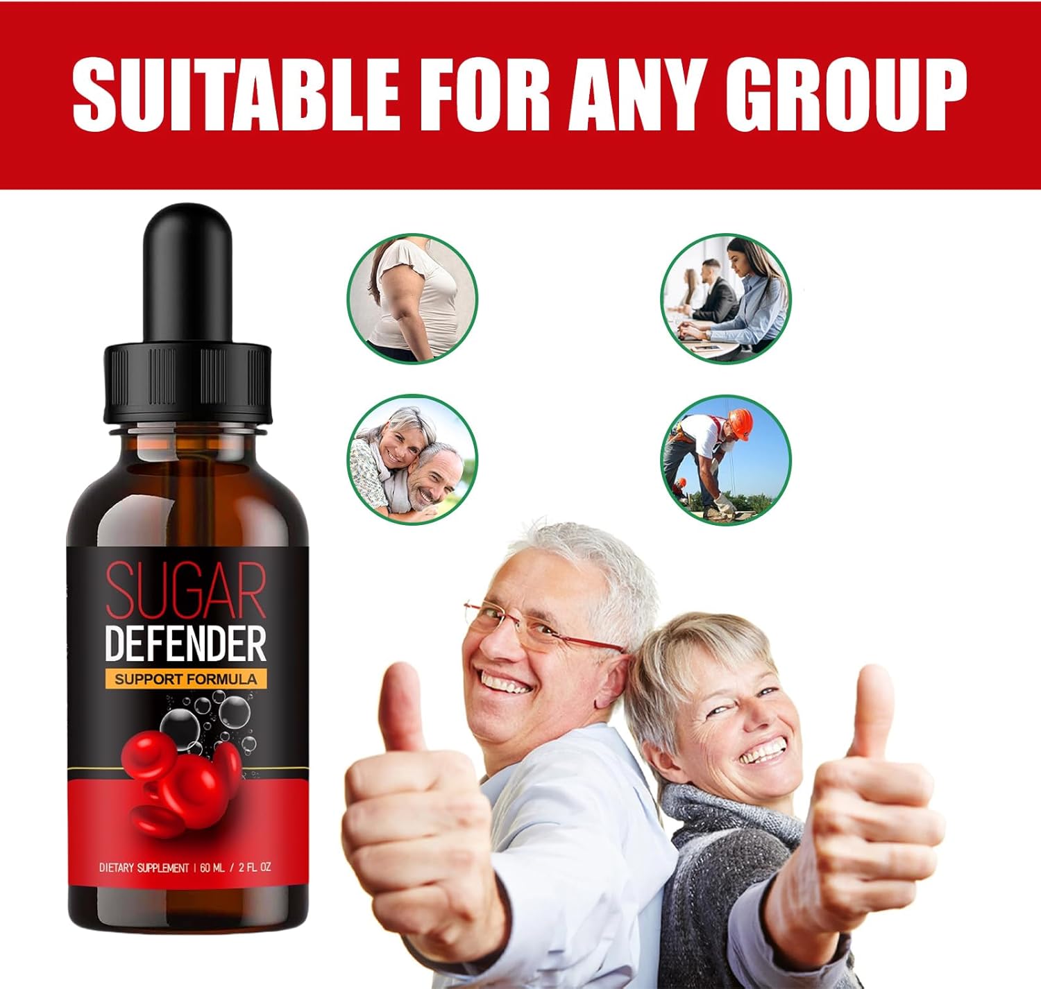 Natural Sugar Support Supplement Drops - Pack of 3 for Health