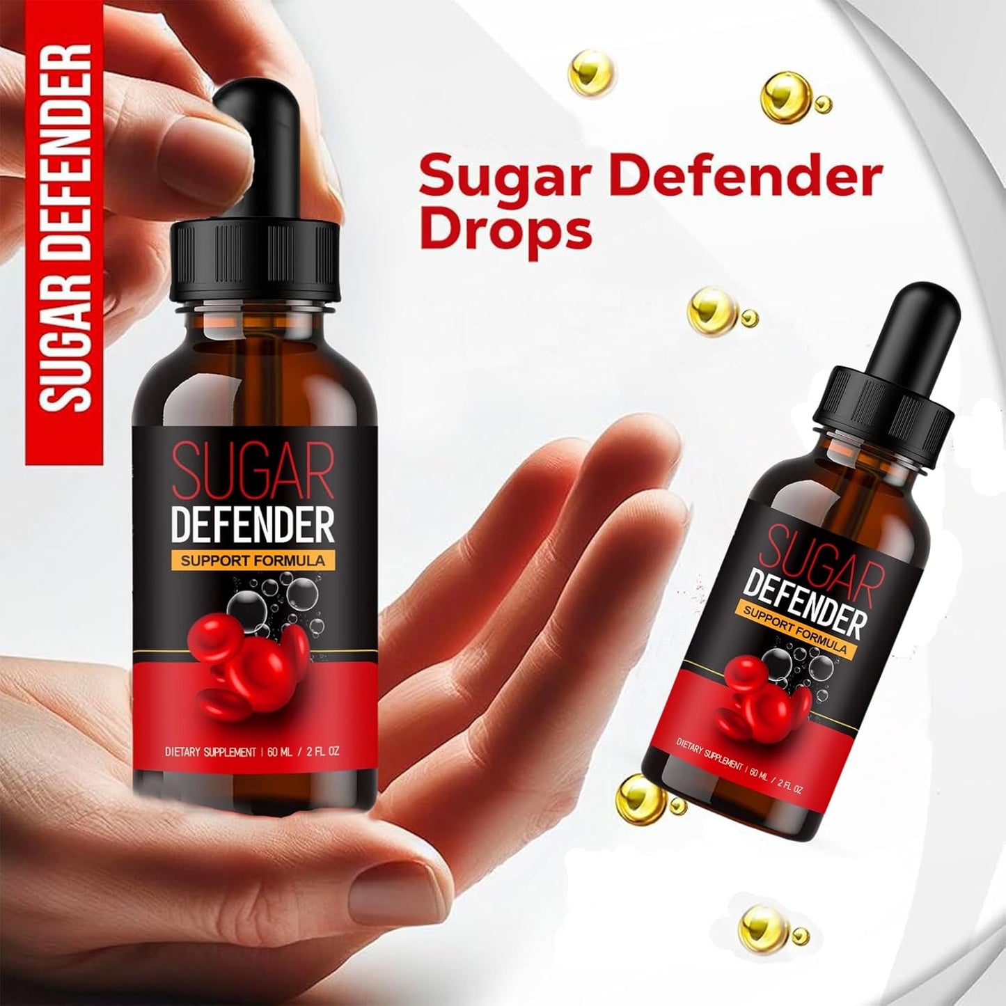 Natural Sugar Support Supplement Drops - Pack of 3 for Health