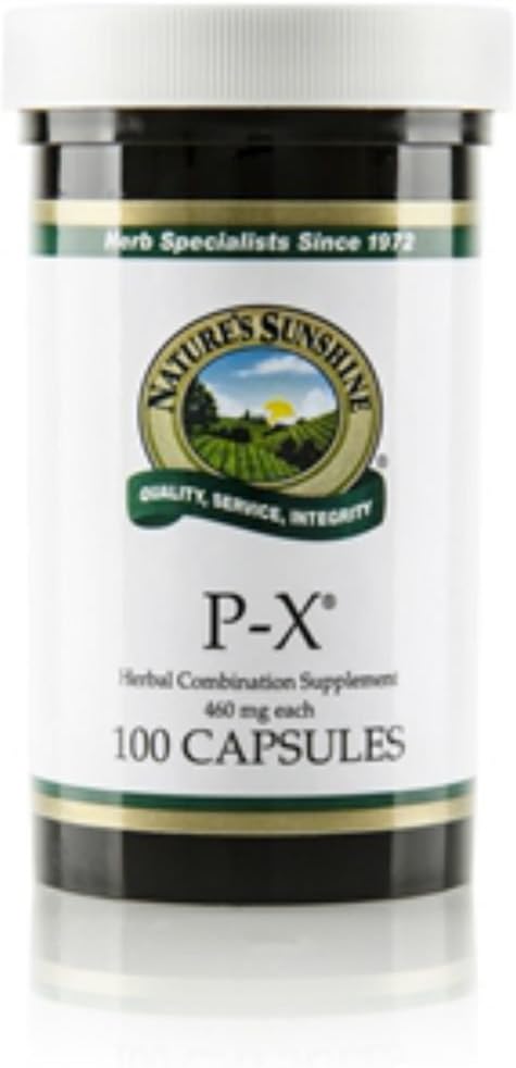 Natural Sunshine P-X Capsules - 100 Count - Herbal Digestive Support Supplement